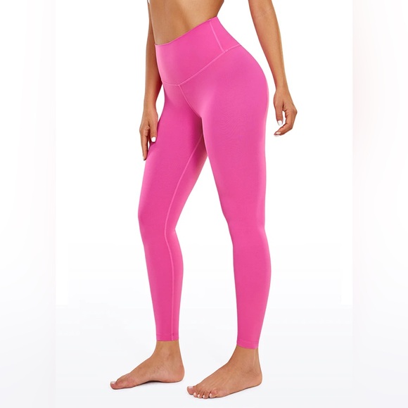 CRZ YOGA ButterLuxe Naked Feel Neon Hot Pink Leggings NWT Sz L / 12 - Picture 9 of 13